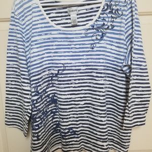 3/$12!! Chico's shirt w/ 3/4 sleeve